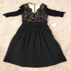 Eliza J black lace cocktail dress size 2- formal, new with tags